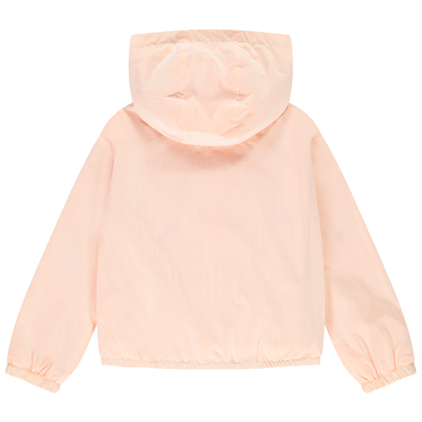 Coupe-vent à capuche rose clair pour fille 