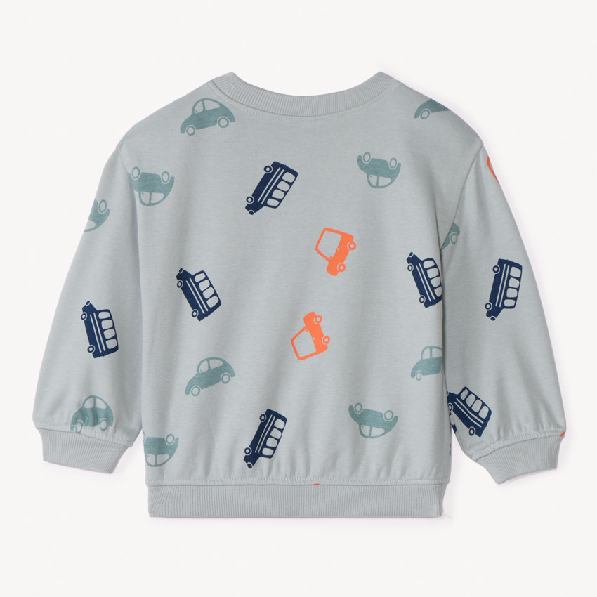 Sweat molleton oversize imprimé véhicules pour bébé garçon 