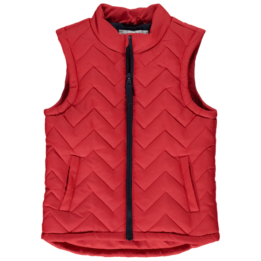 Doudoune sans manches matelassée zigzags pour bébé garçon 