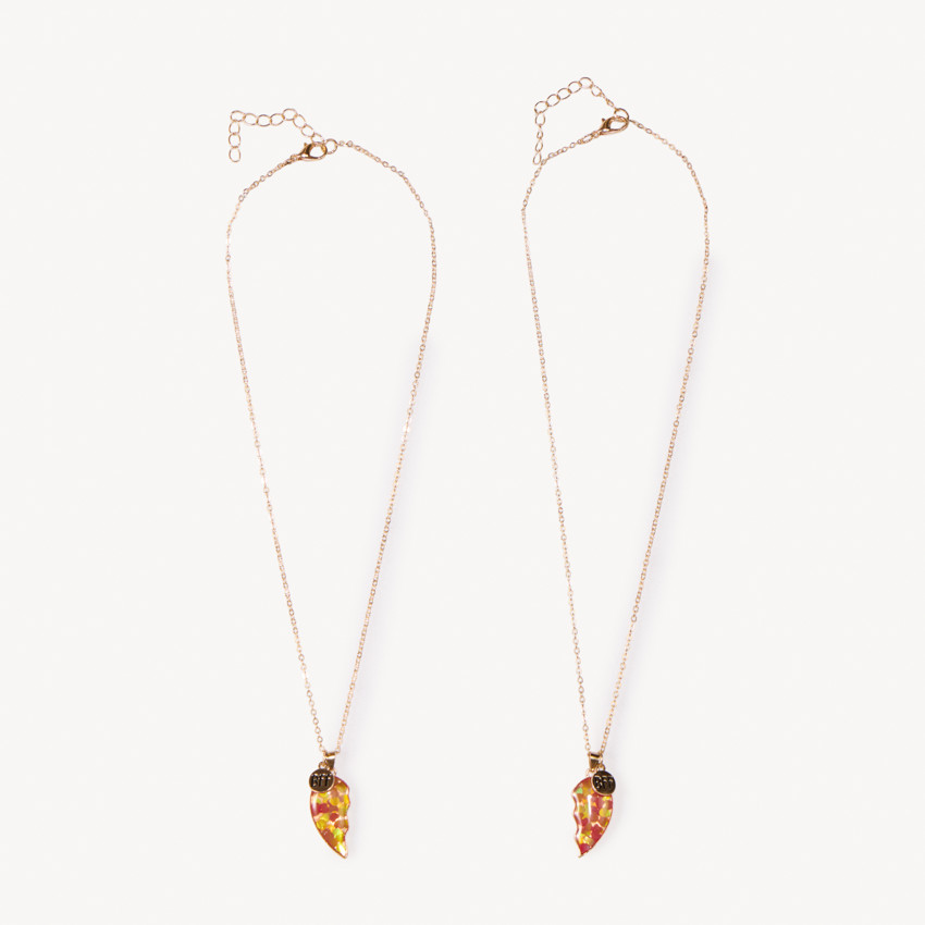 Lot de 2 colliers d’amitié moitié de cœur pour fille 