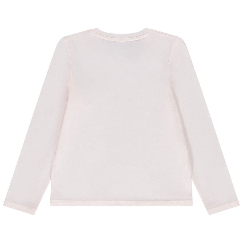 T-shirt manches longues en jersey foil print papillon pour fille 