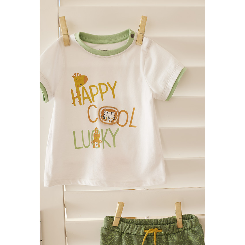 Ensemble 2 pièces avec patch rabat lion pour bébé garçon 