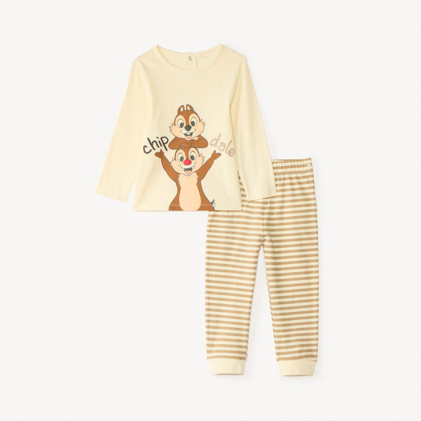 Set de pyjama 2 pièces en jersey Tic & Tac Disney pour bébé garçon avec finitions différentes selon l'âge 