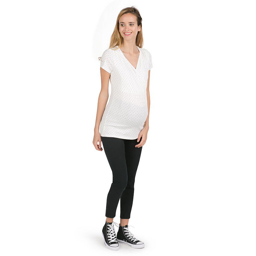 Tee-shirt manches courtes de grossesse et d'allaitement Main Tee-shirt manches courtes de grossesse et d'allaitement