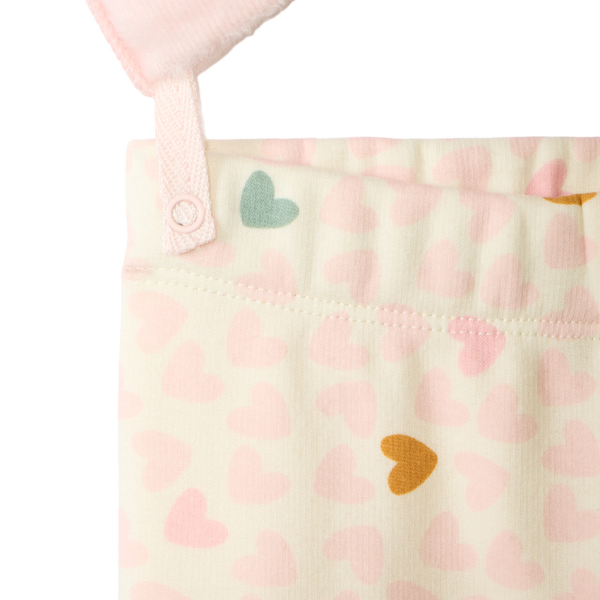Set pyjama en velours doublé sherpa pour bébé fille avec finitions différentes selon l'âge 