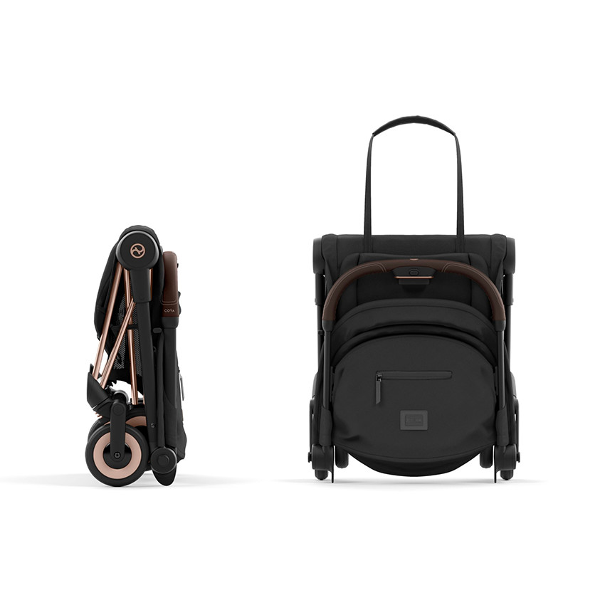 Poussette ultra-compacte Coya rosegold/sepia black 