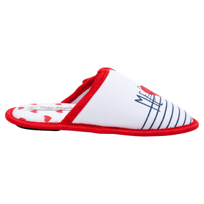 Chaussons bas avec rayures et noeud en velours 