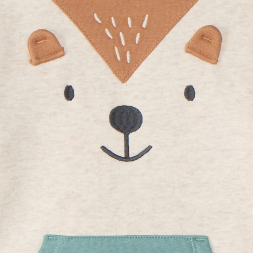 Ensemble jogging effet color block motif renard pour bébé garçon 