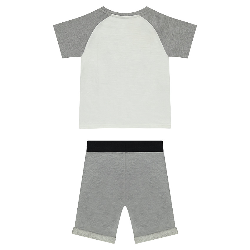 Esemble tee-shirt printé avec bermuda en molleton  