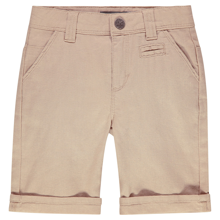 Bermuda uni en coton et lin 