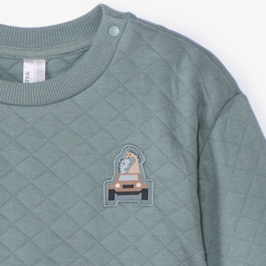 Ensemble jogging matelassé uni pour bébé garçon 