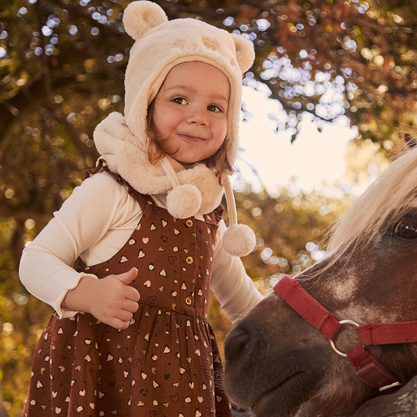 Assortiment bonnet avec snood moufles pour bebe fille Orchestra