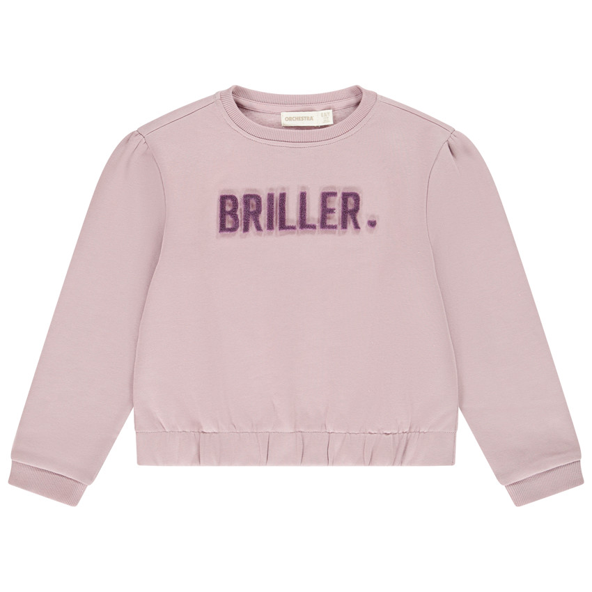 Sweat en molleton gratté avec patch bouclette pour fille 