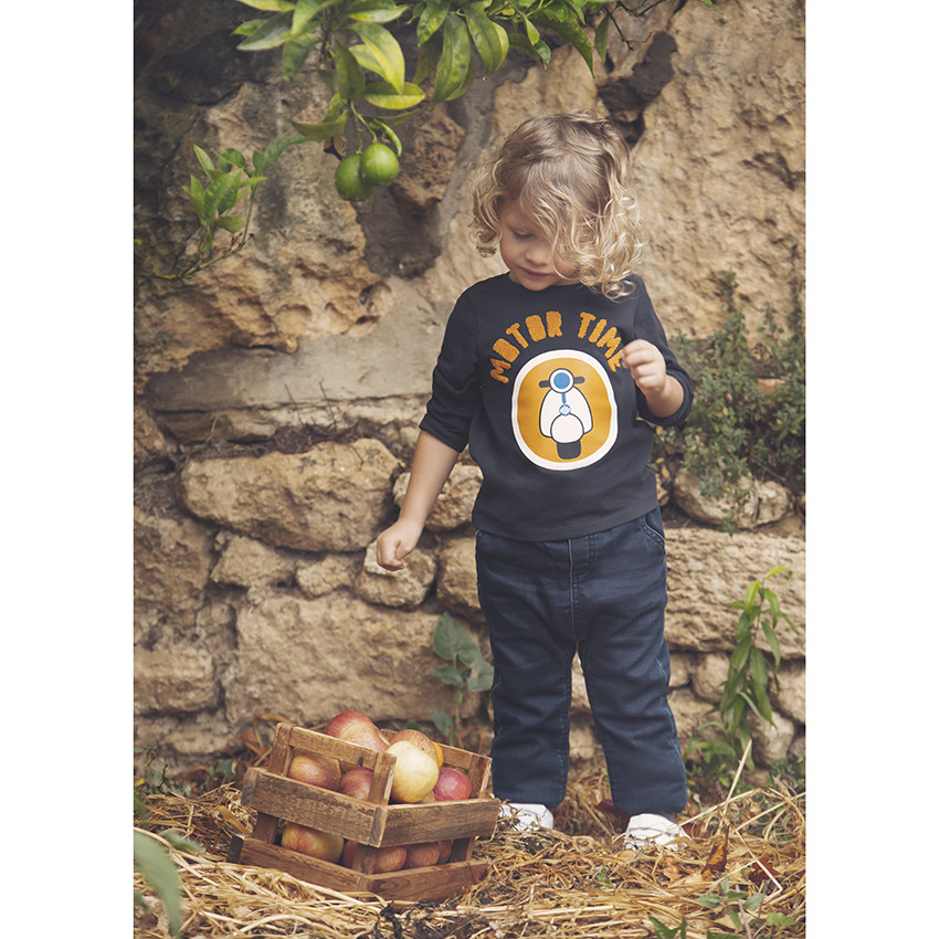 T-shirt manches longues en coton print scooter pour bébé garçon 