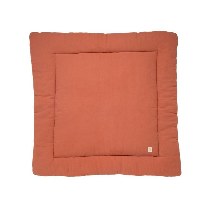 Grand tapis réversible uni terracotta  