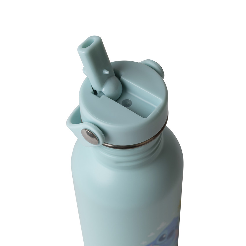Gourde isotherme avec paille 500ml Stitch Disney bleu 