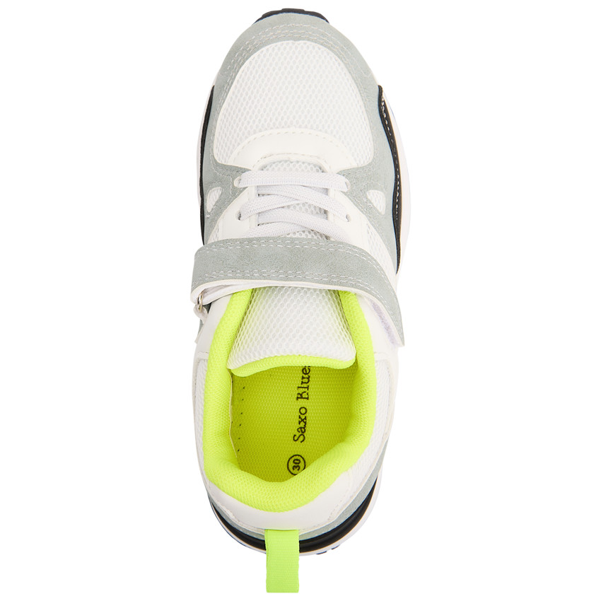 Baskets de sport à lacets élastique et velcro pour garçon  