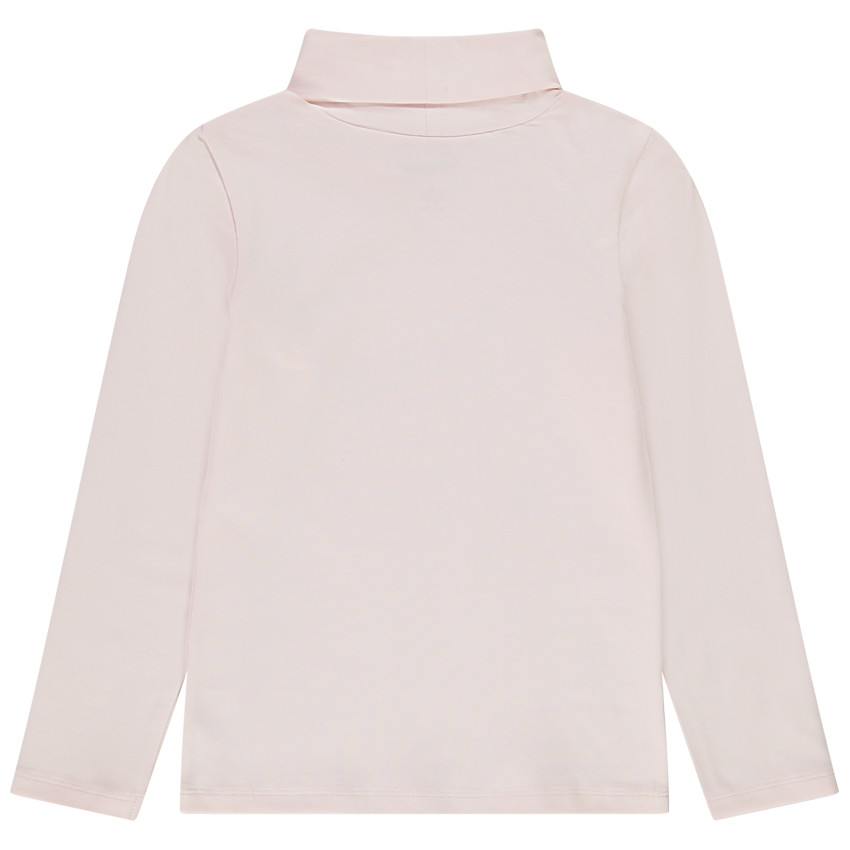 Sous-pull col roulé en jersey avec print fantaisie pour fille 