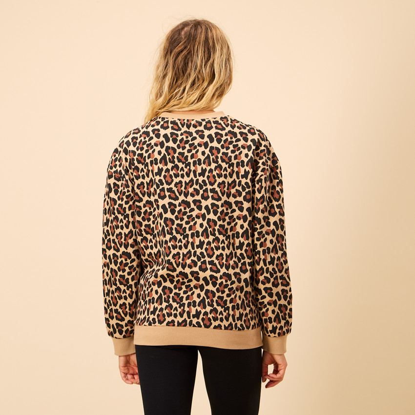 Sweat de grossesse et d'allaitement imprimé léopard  