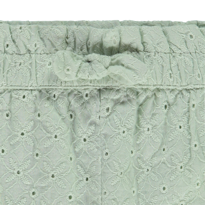 Short unie en broderie anglaise pour bébé fille 