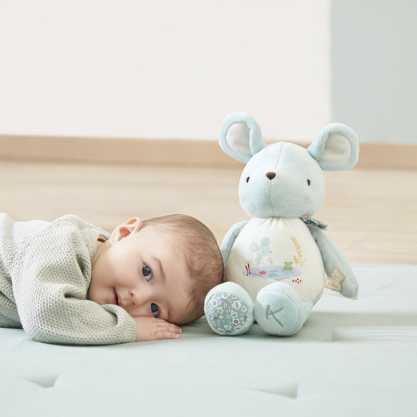 Petite peluche sonore Souris verte  