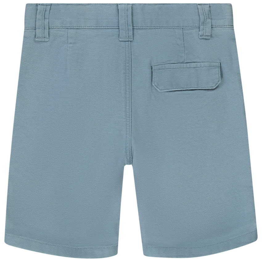 Bermuda uni avec empiècements et volets pour garçon 