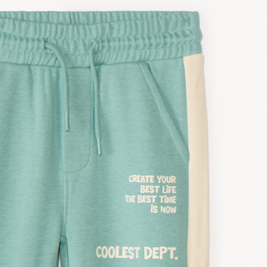 Jogging molleton printé à bandes pour garçon 