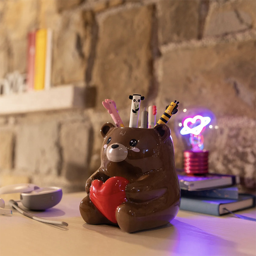 Pot à crayons en céramique Desk Friends - Teddy Bear 