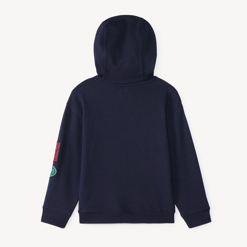 Sweat à capuche garçon avec broderie bouclette 