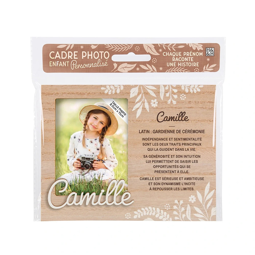 Cadre photo personnalisé 18,5 x 14,5 cm Camille 