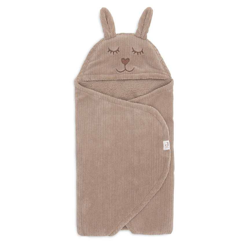 Couverture enveloppante Bunny Cloudy Rib Milky Coffee