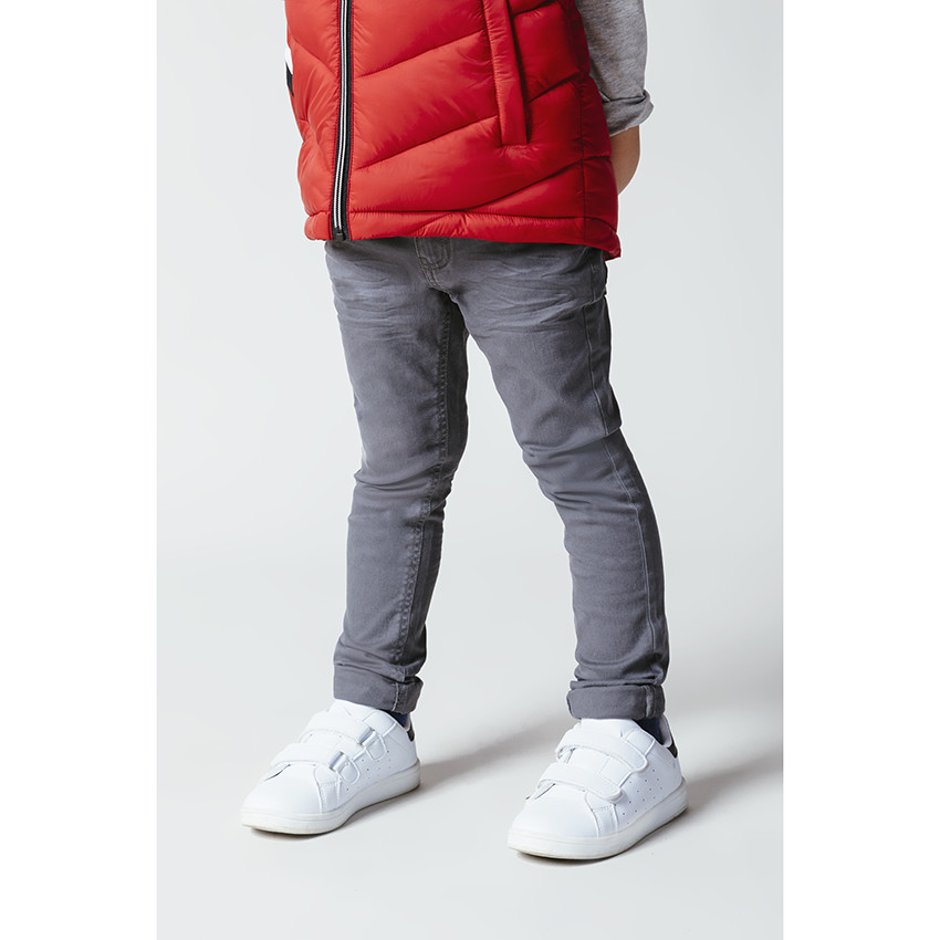 Pantalon slim en twill effet crinkle pour garçon 