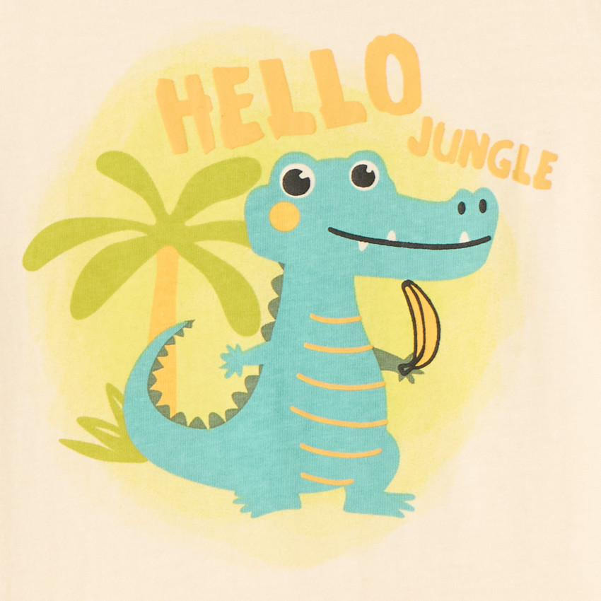 T-shirt manches courtes print crocodile pour bébé garçon  