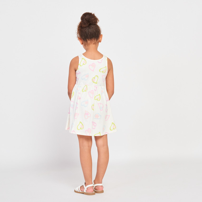 Robe sans manches imprimé fantaisie pour fille 