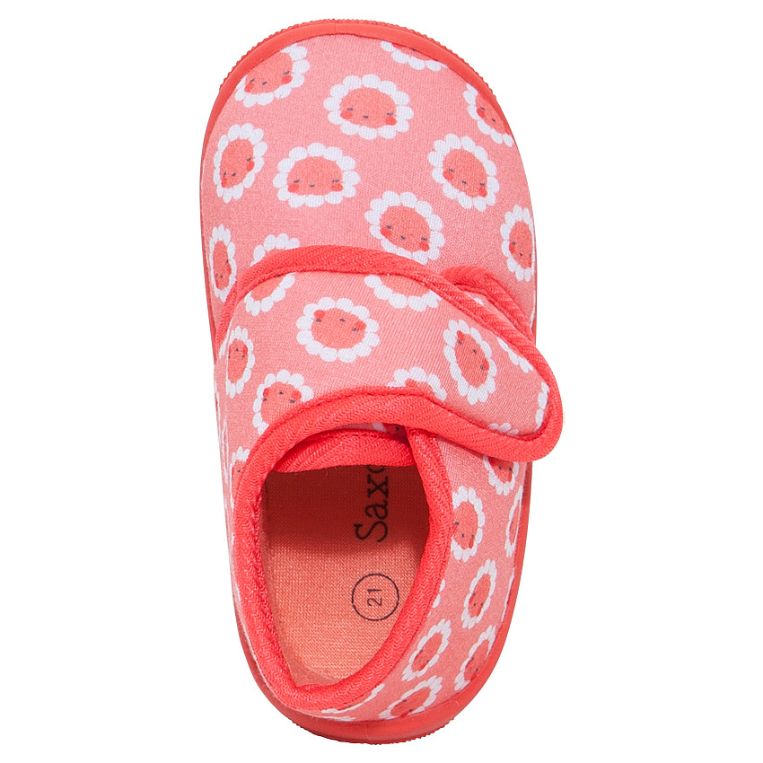 Chaussons bottillons à scratch imprimés fleurs 