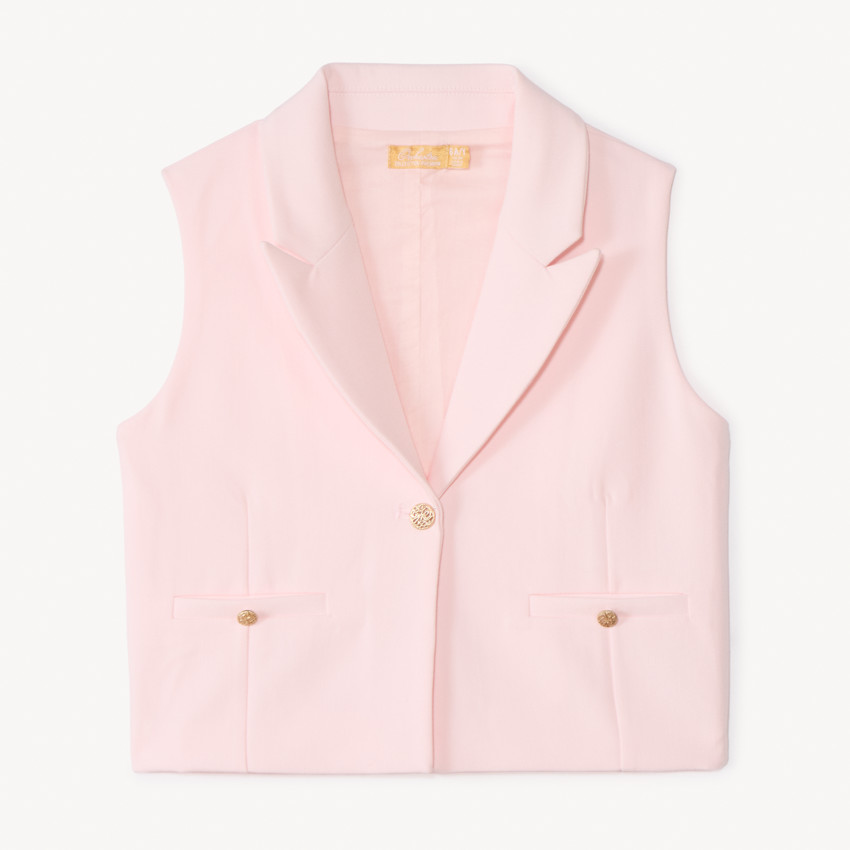Veste sans manches style blazer pour fille 