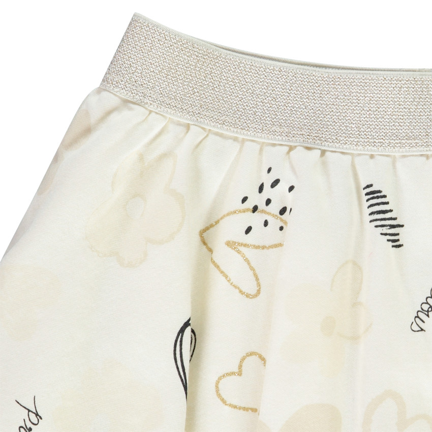 Jupe courte de cérémonie en coton imprimé fantaisie pour fille 