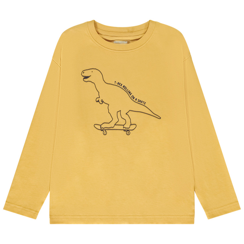 T-shirt manches longues print dinosaure pour garçon 