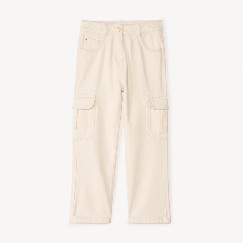Jean large à poches cargo pour fille