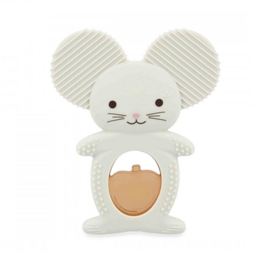 Duo anneau dentition et réfrigérant Souris Blanc 