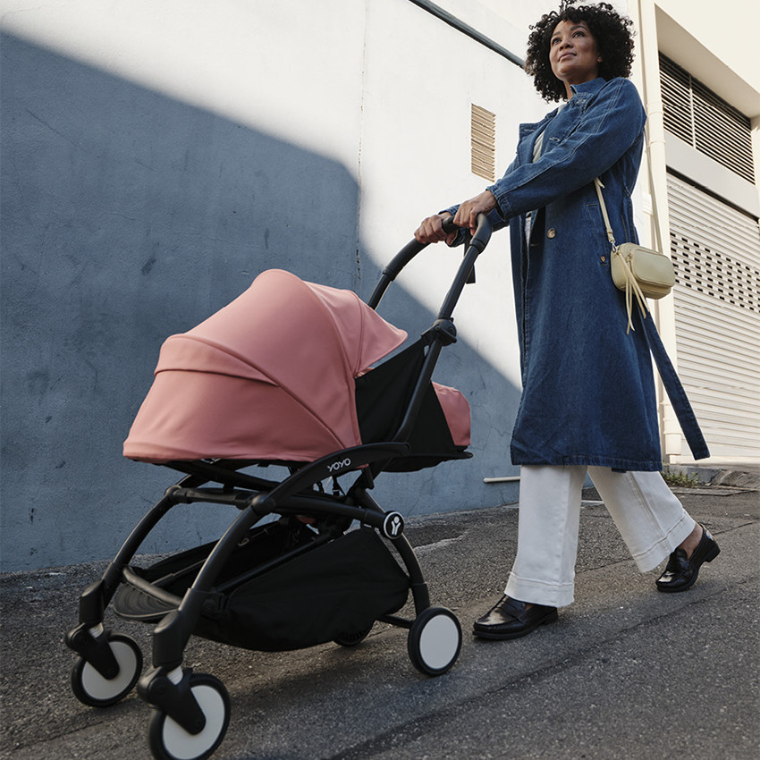 Poussette Stokke® YOYO³ de la naissance à 3 ans - cadre noir/ginger 
