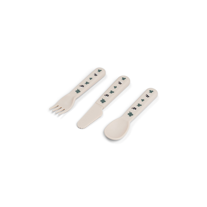 Set de 3 couverts foodie Tiny Farm sable 