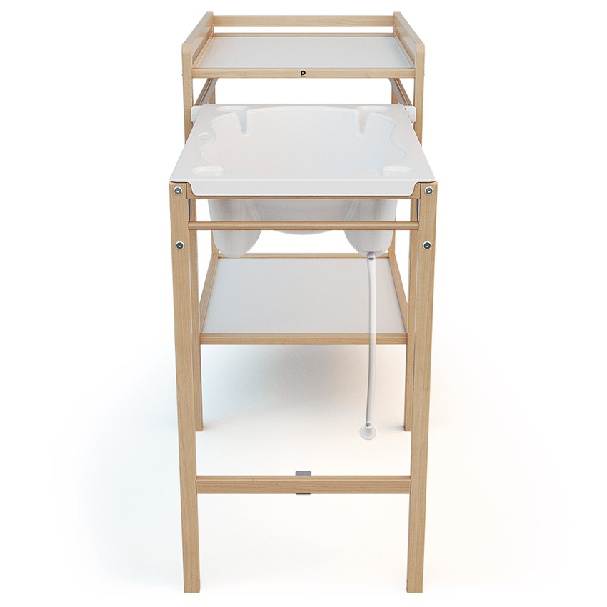 Table à langer coulissante 2 en 1 Tiny avec baignoire intégrée - Beige (Prémaman) - Image 3
