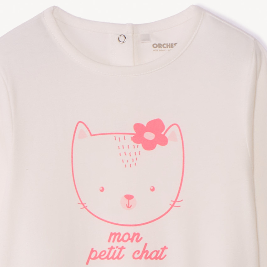 Dors-bien en jersey printé pour bébé fille 