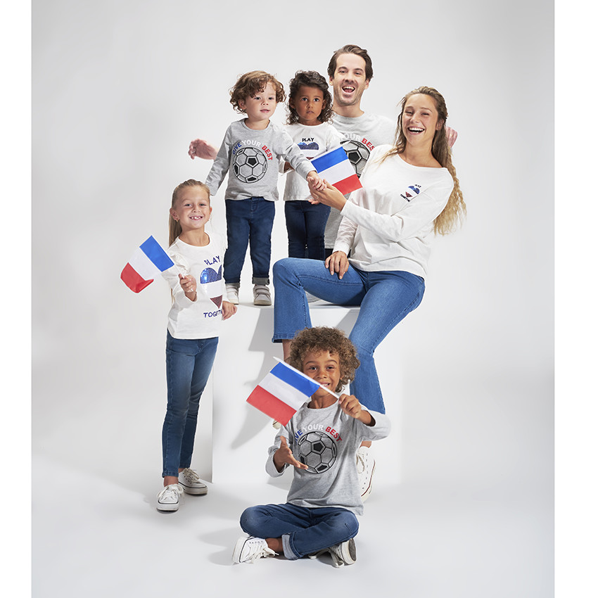 T-shirt manches longues en jersey avec print ballon embossed pour garçon 