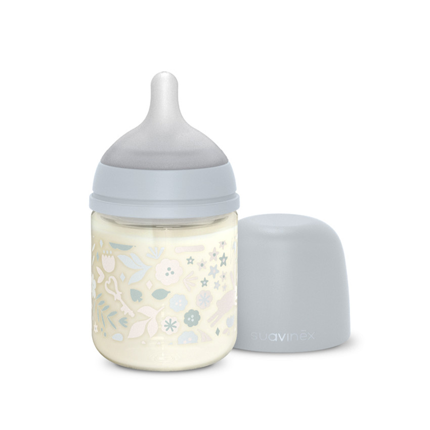 Biberon en verre avec tétine SX Pro S 120ML Wonderland Bleu 