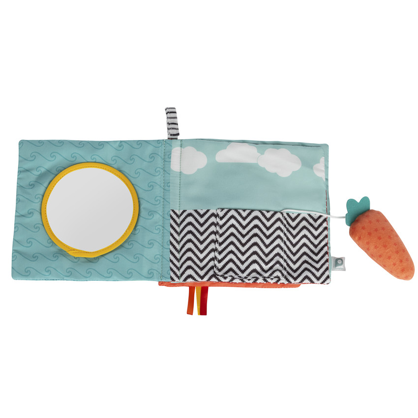 Livre d'éveil et d'activités en tissu Sacha la tortue 