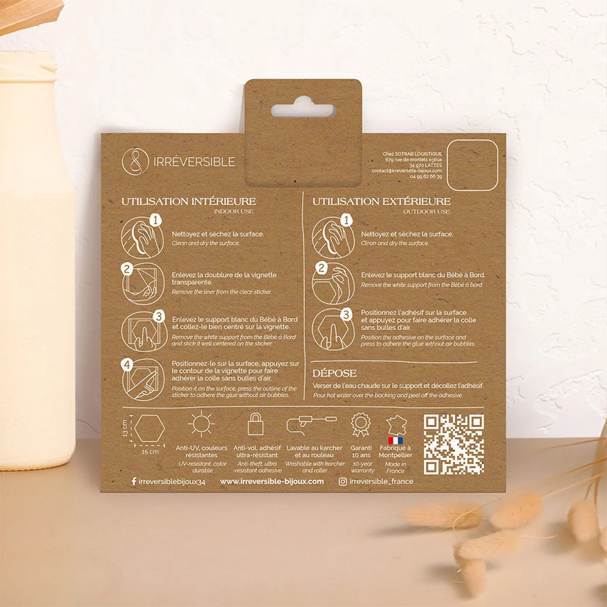 Adhésif de voiture bébé à bord Renard 