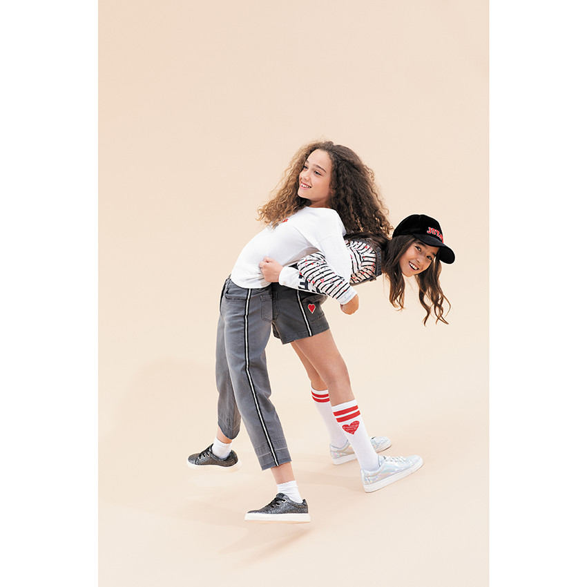 Junior - Casquette en velours avec inscription en relief 