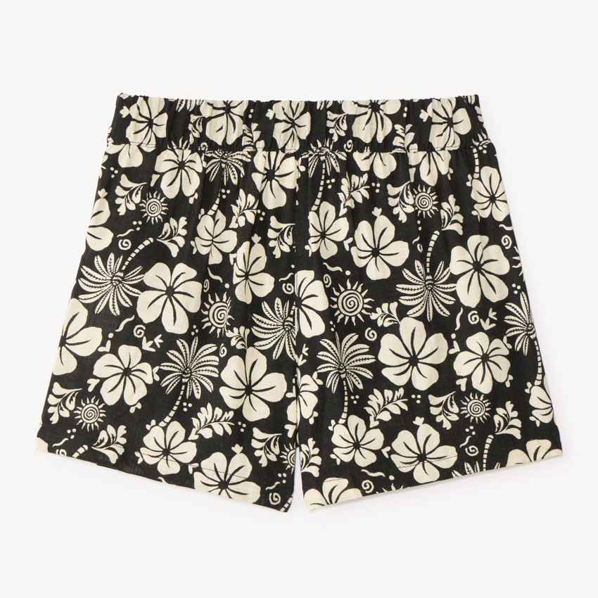 Jupe-short portefeuille imprimée florale pour fille 